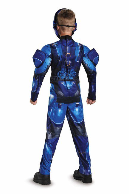 Blue Spartan Classic Muscle Costume - Party Australia