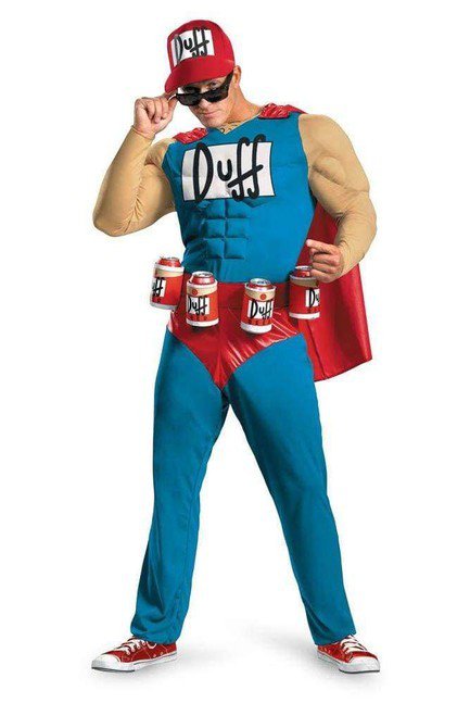 Duffman Classic Muscle Adult Costume - Party Australia