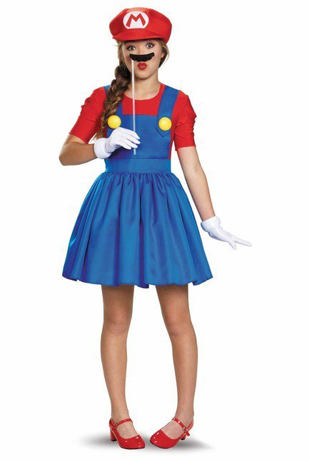 Mario Skirt Version Adult Costume - Party Australia