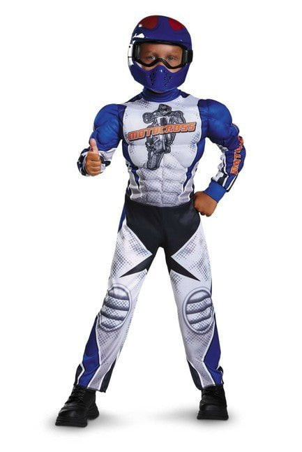 Motorcycle Rider Toddler Muscle Costume - Party Australia