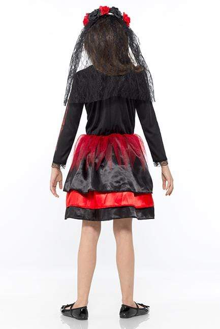 Red Skeleton Girl Costume - Party Australia