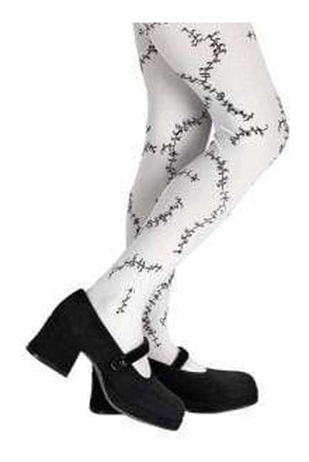 Stitched White Pantyhose - Party Australia